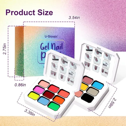 Juego De Geles De Gradiente Para Uñas 18 Colores U-shinein