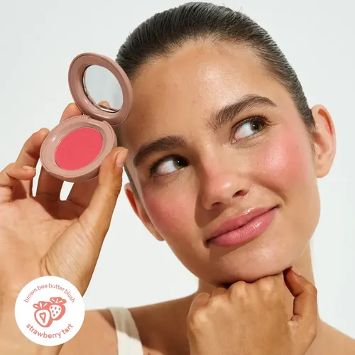 Rubor Blush Cremoso Butter Blushes Brown Bee Tono del maquillaje Strawberry Tart
