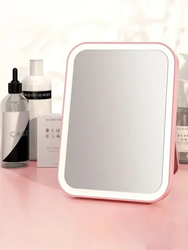 Espejo Led Rectangular Maquillaje Pilas Usb