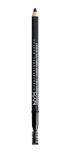 Lápiz de Cejas NYX Professional Makeup Negro con Pincel y a Prueba de Agua