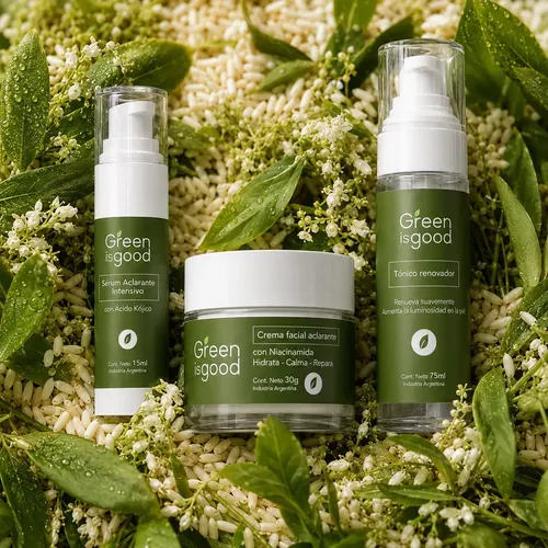 Kit Facial Aclarante de Noche para Ojeras y Manchas con Niacinamida y Ácido Kójico