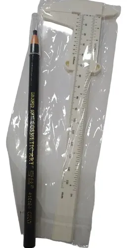 Kit Cejas. Calibre Medidor  + Lápiz Dermografico.