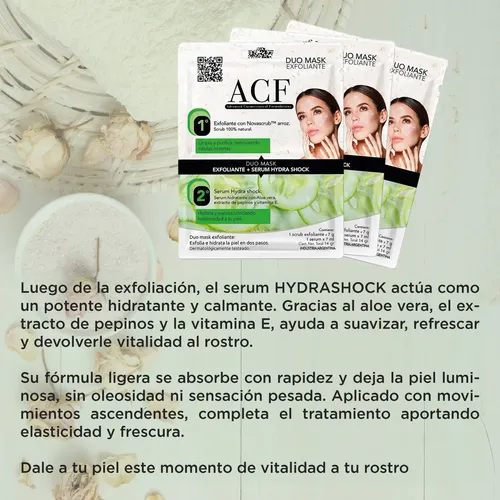 Kit Mascara Facial Exfoliante Serum Acf Limpieza Rostro