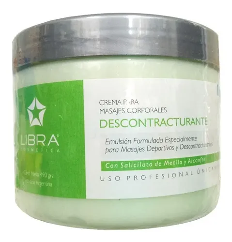Crema Masajes Descontracturantes X 490grs Libra Cosmetica