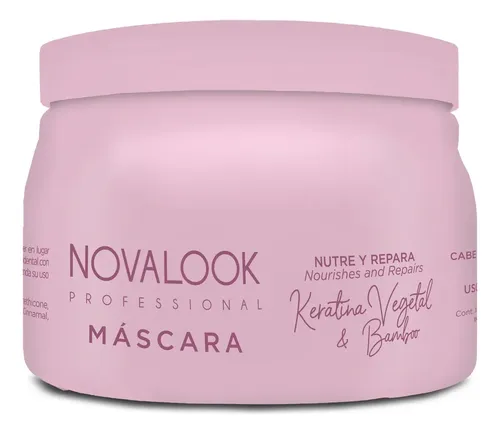 Mascara De Keratina Y Bamboo Nutre Y Repara Novalook 500ml