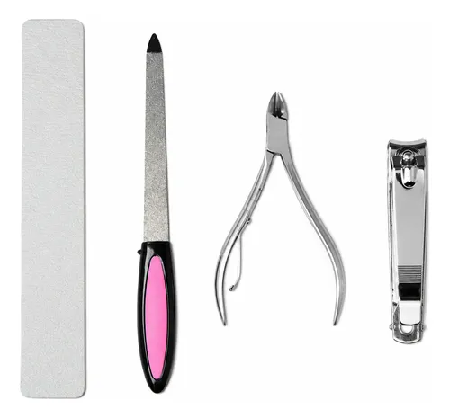 Set Kit Uñas Completo Alicate Cortaúñas Lima Profesional