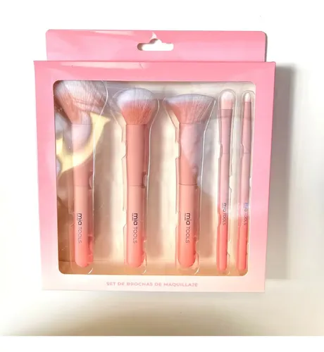 Set de Brochas de Maquillaje Mia Colors Tools con 5 Piezas Sintéticas