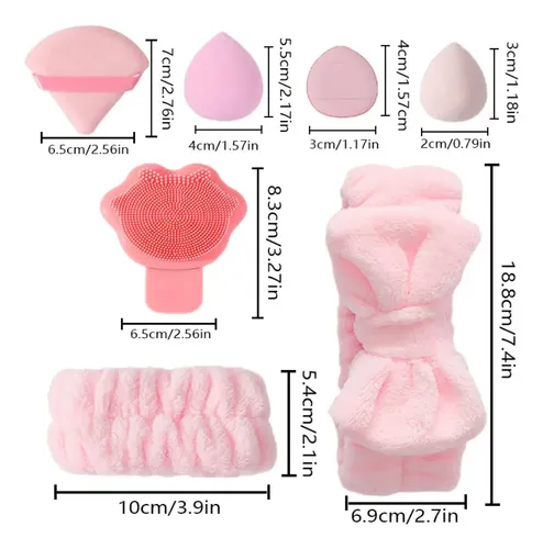 Set De Bolsa De Viaje Rosa Con Forma De Huevo De Hojaldre