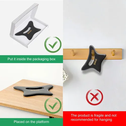 Kit Gua Sha Piedra Bian Negra Grande Para Masajes