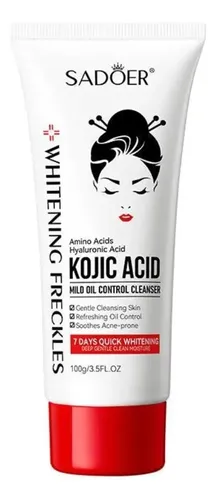 Limpiador Facial Sadoer con Ácido Kójico para Control de Grasa y Manchas, 100 g