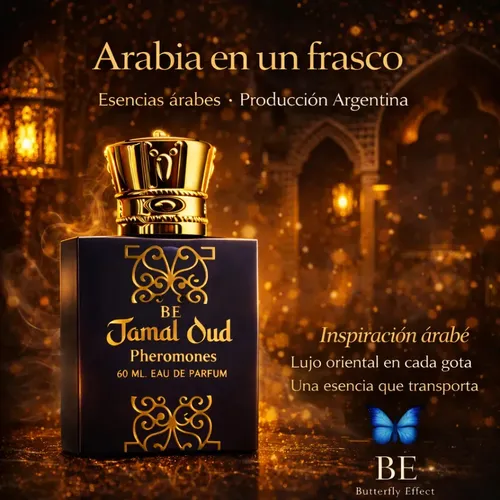 Eau de Parfum Jamal Oud para Hombre de Butterfly Effect con Feromonas, 60 mL
