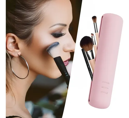 Estuche Para Brochas Maquillaje Silicona Cierre Magnético