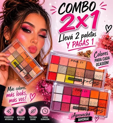 Paleta De Sombras Ojos Combo 2×1 Oferta Limitada Pink 21