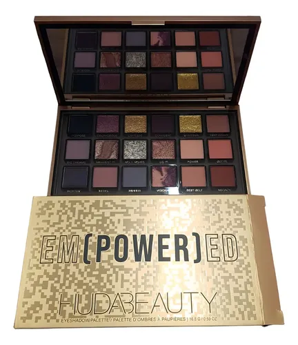 Paleta de Sombras Huda Beauty Empowered con 18 Tonos, de Larga Duración