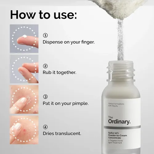 The Ordinary Azufre 10% Pó De Crema Para Acné 0.18 Oz