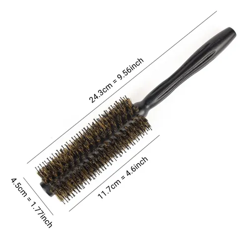 Cepillo De Pelo Redondo Agoder 4,5cm Con Cerdas De Jabalí Y