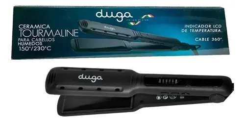 Planchita Cabello Humedo Seco Duga Profesional D207 Negra Cs