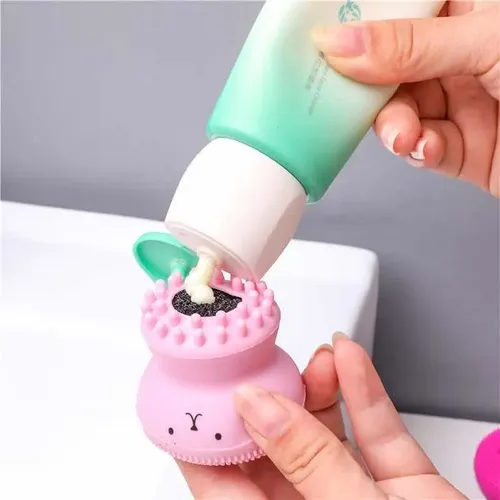Limpiador Facial Manual Exfoliante Cepillo Silicona Masajea