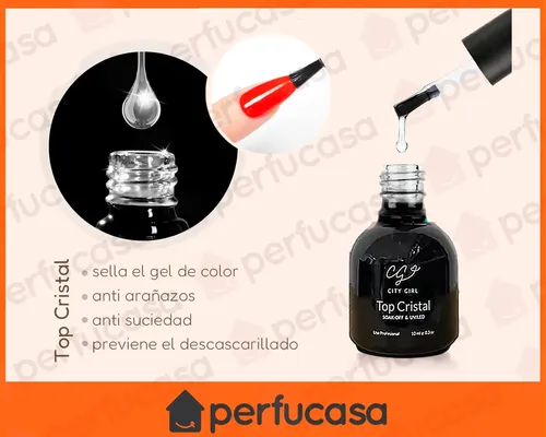 Top Coat Cristal City Girl 10ml Esmalte Semipermanente
