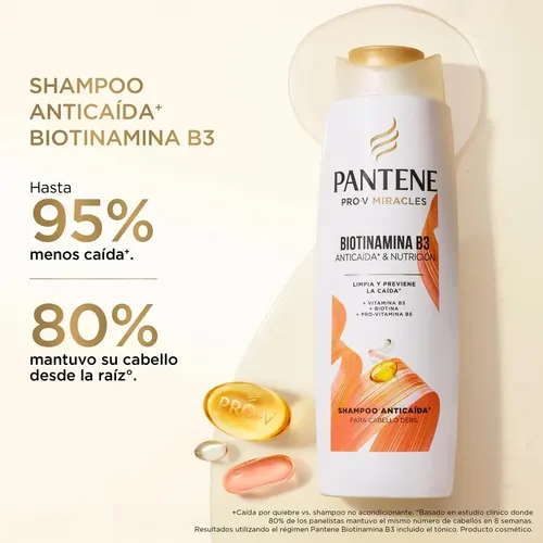 Shampoo Pantene Anticaída+ Biotinamina B3 300 ml