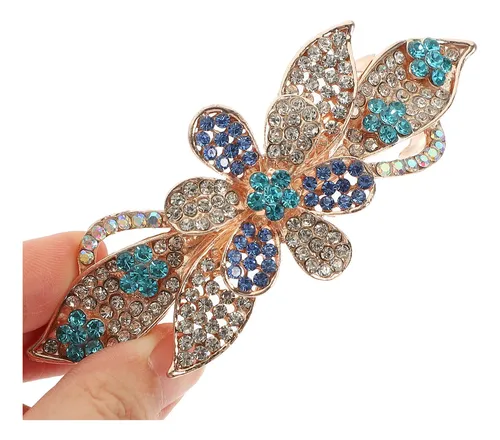Horquilla Para El Pelo Brillante, Broche De Metal Con Diaman