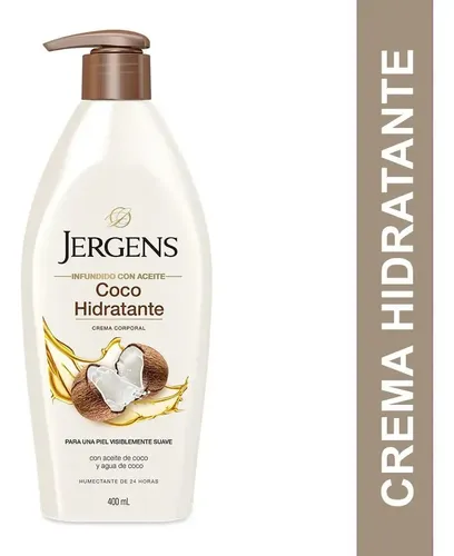 Jergens Crema Corporal Coco Hidratante Piel Suave 400ml