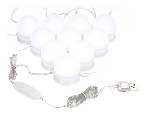 10 Bombillas Led Regulables Para Espejo De Tocador, Maquilla