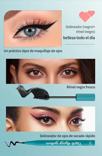 Máscara De Pestañas Rimel Waterproof Antiborroso Alargador