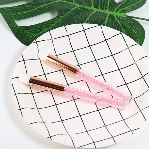 Set De 2 Brochas Para Sombra De Ojos Mujer Maquillaje Rosa
