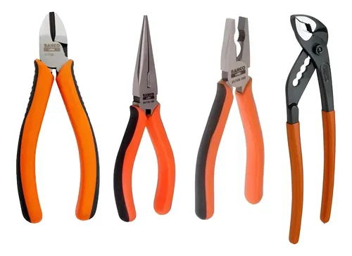 Kit Bahco 5 Piezas Pinzas Alicate Tenaza Uso Profesional