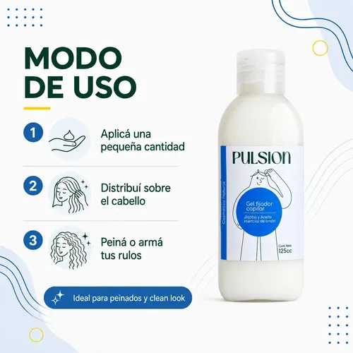 Pulsion Gel Fijador Capilar 100% Natural Aceite De Jojoba