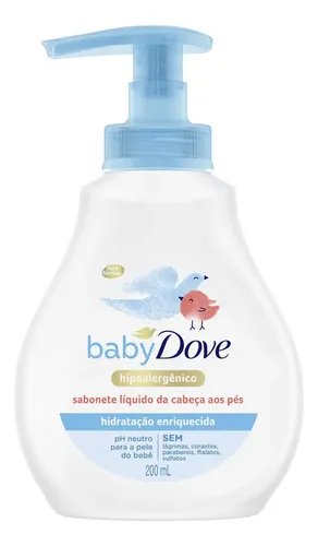 Jabón Liquido Corporal Baby Dove Humectación Enriquecida 200 ml