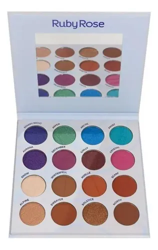 Paleta De 16 Sombras Para Ojos Ruby Rose Winter Storm