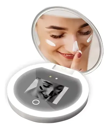 Espejo Cosmético Uv Portátil Inteligente De Doble Cara