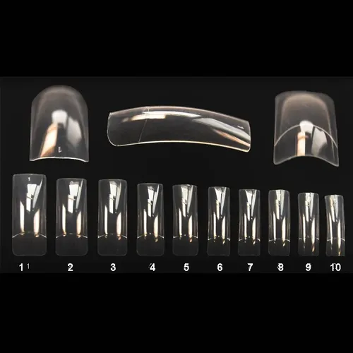 100 Tips Cristal +100 Natural Coffin Ballerina Stiletto Uñas
