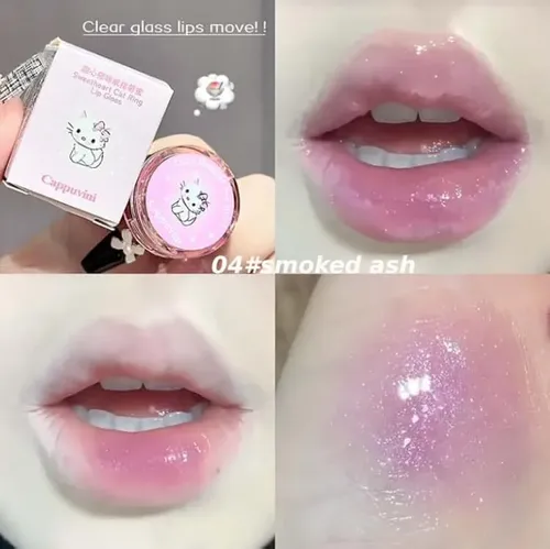 Cappuvini Labial Con Forma De Anillo Lip Glaze Mirror Kawaii