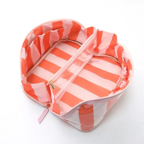 Bolsa De Maquillaje Con Estampado Multicolor Con Cierre Extr