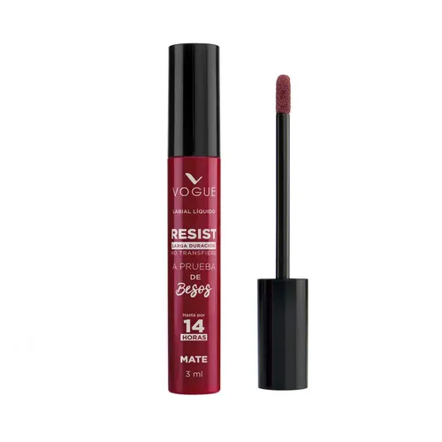 Labial Liquido con Acabado Mate Vogue Resist Tono Apasionada 3.ml