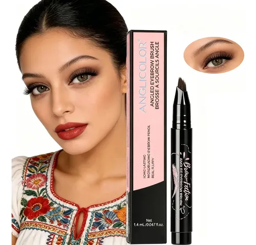 Lápiz De Cejas Resistente Al Agua Con Micrograbado De Unifox Tawny Brown 02