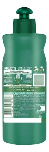 Crema Para Peinar Fructis Probióticos Fuerza 10 En 1 250ml