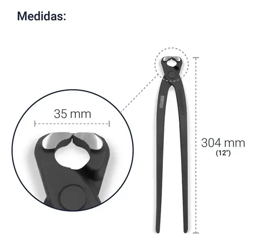 Tenaza Armador Medio Corte 304 mm Bremen