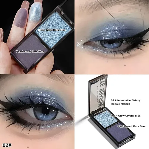 Paleta De Sombras Dual Matte Icy Blue Smoky Violet 02