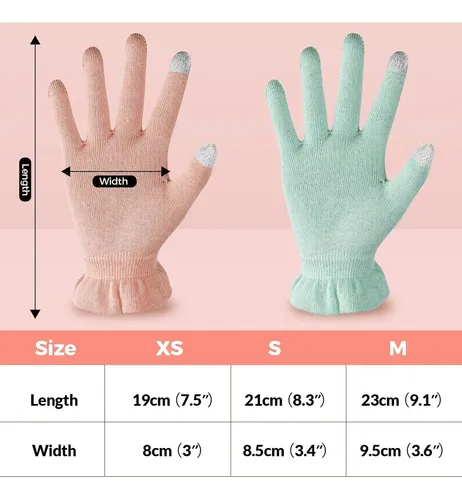 Guantes De Algodón Hidratantes Rosa Medianos Para Spa