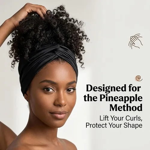 2pcs Banda Elástica Para El Pelo «curly Pineapple Head Wrap»