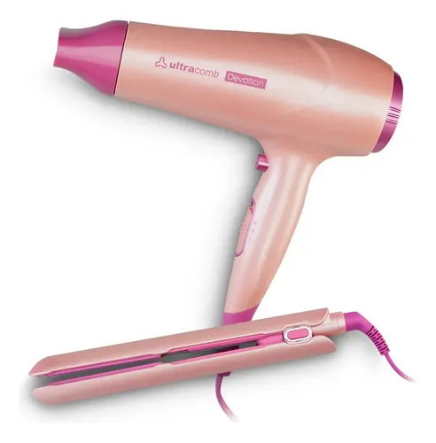 Combo Secador Alisador Ultracomb Devotion Sc-4606 Ap-4402