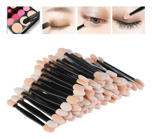 L X 100pcs Mujer Pincel Esponja Doble Cara Para Sombra De 2