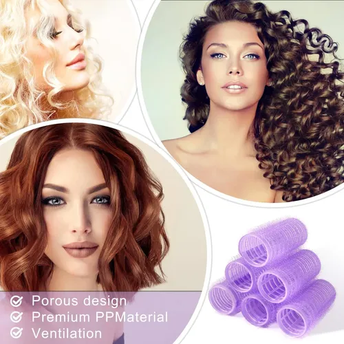 Juego De Rulos Para Cabello, 12 Piezas, Con Clips Duraderos