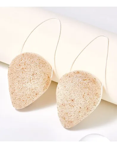 Esponja De Konjac Con Semillas De Nogal Natural Para Limpiez