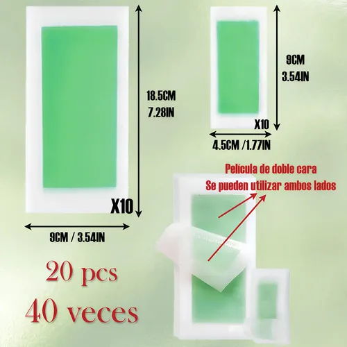Papel Cera Depilador 40 Unidades Efecto Inmediato Y Seguro