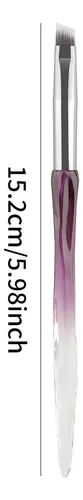 2 Pincel Angular Para Cejas Con Cristales Diamante (morado)